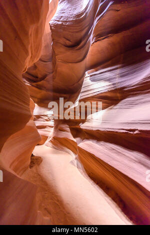 Petit chemin dans la région de Antelope Canyon. Formation rocheuse naturelle dans de belles couleurs. Belle vue grand angle des formations de grès étonnantes. Près de Banque D'Images