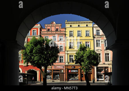 architecture, dolnoslaskie, paysage, marché, vieux, ratusz, rynek, silésie, swidnica, ville, jumeaux, voyage, pologne, europe, Banque D'Images