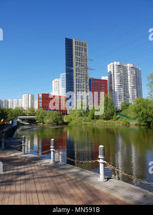 Moscow, Russie - Mai 10. 2018. Vue sur le centre d'affaires Aero City de Waterfront Banque D'Images