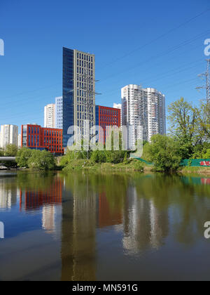 Moscow, Russie - Mai 10. 2018. Vue sur le centre d'affaires Aero City de Waterfront Banque D'Images
