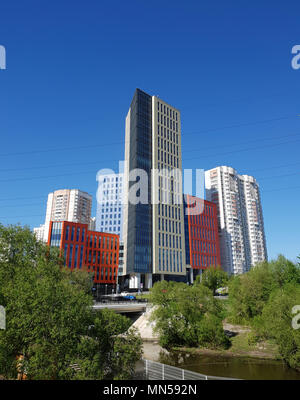 Moscow, Russie - Mai 10. 2018. centre d'affaires Aero City de Waterfront Banque D'Images