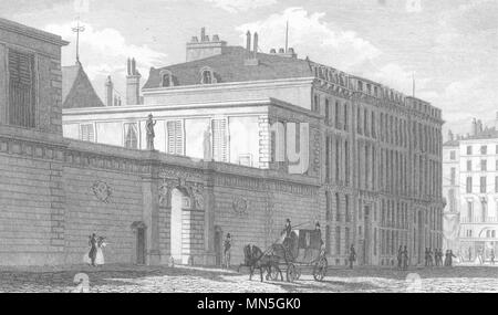 PARIS. Banque de France 1831 ancienne vintage print photo Banque D'Images