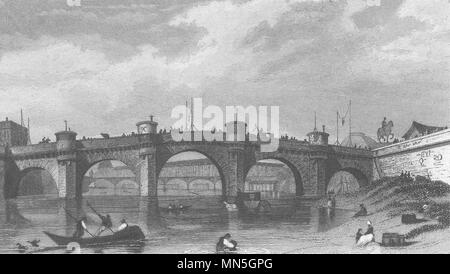 PARIS. Du Pont Neuf, faire levier entre Quai des Augustins et celui Orfèvres 1831 Banque D'Images