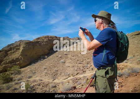 Un homme la capture la beauté de Sara's Crack Trail Banque D'Images