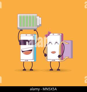 Couple de cartoon blackberry sur fond jaune, design coloré. vector illustration Illustration de Vecteur