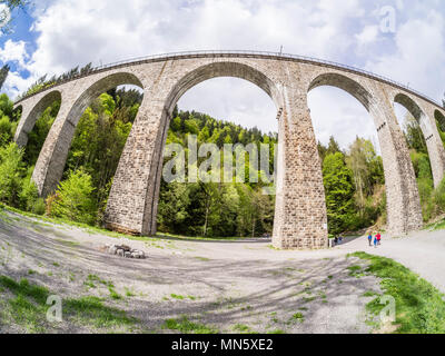 Ravennabridge viaduc, près de Hinterzarten, Forêt Noire, gorge de Ravenne, Bade-Wurtemberg, Allemagne Banque D'Images