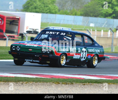 Greg Caton, Ludovic Lindsay, Ford Capri, Faberge, Historic Touring Car Challenge, Tony Dron Trophy, Donington Festival historique, 2018, sport automobile, m Banque D'Images