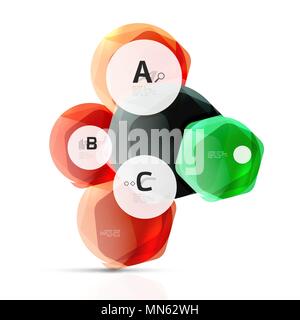 Hexagones géométriques abstract background. Hexagones géométriques résumé fond brillant brillant, style carré Illustration de Vecteur