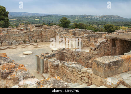 Parties de Phaistos, en Crète, une ancienne ville Minoenne d'environ 2000 avant J.-C.