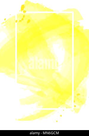 Aquarelle jaune vide abstrait arrière-plan modèle d'affiche la texture. Graphique vectoriel Illustration de Vecteur