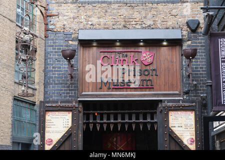 SOUTHWARK, Londres-Septembre 7,2017 : Entrée du musée de la prison Clink le 7 septembre 2017 à Londres, Royaume-Uni. Banque D'Images