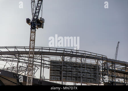 Une vue générale de la construction en cours de Tottenham Hotspur de neuf White Hart Lane stadium à Londres. ASSOCIATION DE PRESSE Photo. Photo date : lundi 14 mai 2018. Crédit photo doit se lire : Steven Paston/PA Wire Banque D'Images