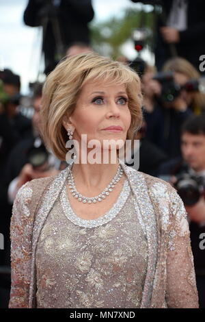 Cannes, France. 14 mai, 2018. CANNES, FRANCE - 14 MAI : Jane Fonda assiste à la projection de 'Blackkklansman » au cours de la 71e assemblée annuelle du Festival du Film de Cannes au Palais des Festivals le 14 mai 2018 à Cannes, France. Credit : Frederick Injimbert/ZUMA/Alamy Fil Live News Banque D'Images