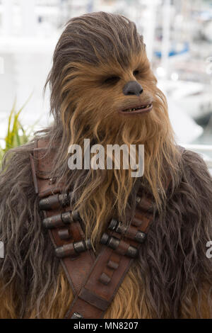 Cannes, France. Le 15 mai 2018. Chewbacca au 'Solo : Une histoire de la guerre des étoiles' photocall au cours de la 71e édition du Festival de Cannes au Palais des Festivals le 15 mai 2018 à Cannes, France. Crédit : John Rasimus/Media Punch ***FRANCE, SUÈDE, NORVÈGE, FINLANDE, USA, DENARK, la République tchèque, l'AMÉRIQUE DU SUD SEULEMENT*** Crédit : MediaPunch Inc/Alamy Live News Banque D'Images