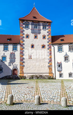 Palais élevé à Füssen, en Bavière, Allemagne, Banque D'Images