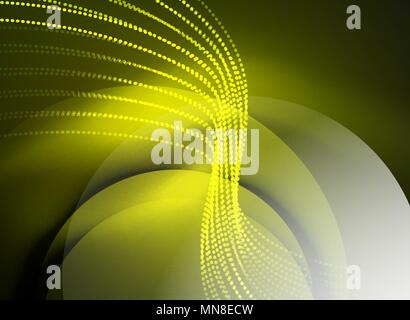 Vague rougeoyante créé avec des particules sur un fond de couleur sombre. Vague rougeoyante créé avec des particules sur un fond de couleur sombre. Vector illustration numérique Illustration de Vecteur