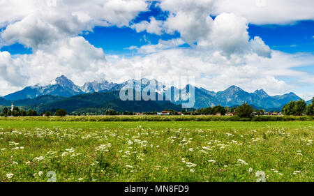 Magnifique paysage naturel des Alpes. Forggensee et Schwangau, Bavière, Allemagne Banque D'Images