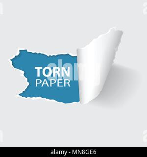 Trou déchiré sur papier Illustration de Vecteur