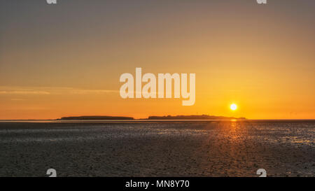 Coucher du soleil à West Kirby Wirral UK Banque D'Images