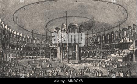 CHELSEA. À l'intérieur de la rotonde à Ranelagh Gardens. Une copie de l'original. Petite 1900 Banque D'Images