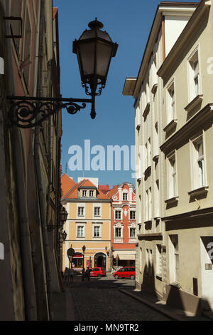 Rokitanského Street à Hradec Králové dans l'Est de la Bohème, en République tchèque. Banque D'Images