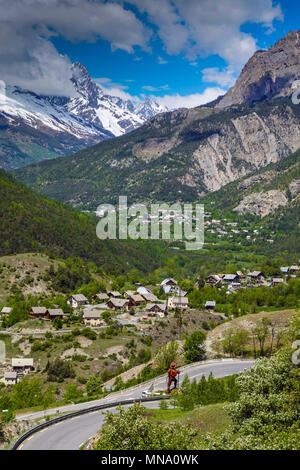 Vallouise, Pelvoux et le Parc National des Ecrins, Haute Alpes, France Banque D'Images