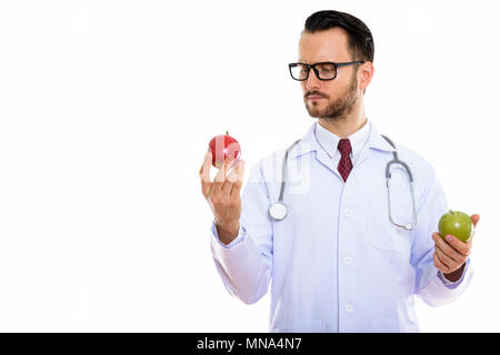 Beau jeune homme barbu médecin Banque D'Images