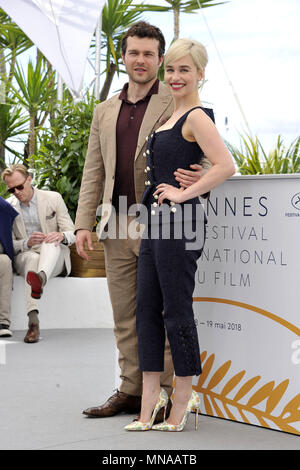 Cannes, Frankreich. 15 mai, 2018. Alden Ehrenreich et Emilia Clarke assiste à la Femme en mouvement Kering photocall annuel lors de la 71 e édition du Festival de Cannes au Majestic Hotel sur le 15 mai 2018 à Cannes, France | Verwendung weltweit Crédit : afp/Alamy Live News Banque D'Images