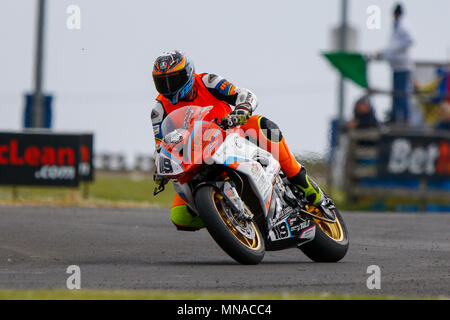 Bushmills, Irlande du Nord. 15 mai, 2018. 200 North West International course moto mardi, la pratique libre ; Jean Pierre Polet (BEL) est en compétition dans son premier NorthWest200 : Action Crédit Plus Sport/Alamy Live News Banque D'Images