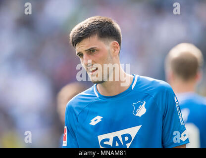 Köln, Deutschland. 12 mai, 2018. Florian GRILLEITSCH (1899) Football 1. Bundesliga, 34. Journée, TSG 1899 Hoffenheim (1899) - Borussia Dortmund (NE) 3 : 1, le 12.05.2018 à Sinsheim/Allemagne. Utilisation dans le monde entier | Credit : dpa/Alamy Live News Banque D'Images