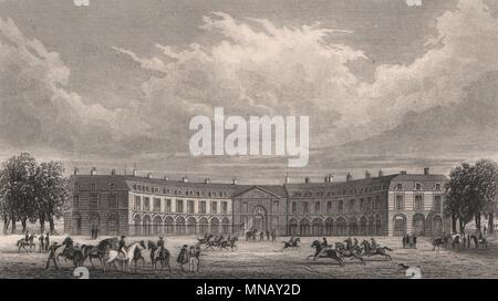 Ecuries du Roi. Versailles. Yvelines. La grive 1845 ancienne imprimer photo Banque D'Images