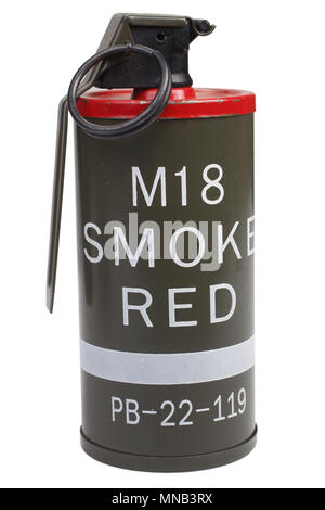 M18 grenade fumigène rouge Banque D'Images