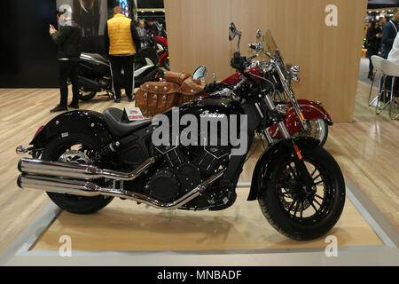 ISTANBUL, TURQUIE - 25 février 2018 : Indian Motorcycle moto sur l'affichage à Istanbul en Istanbul Exhibition Centre Banque D'Images