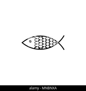 Logo poisson poisson, vecteur ligne, icône de concept. Illustration de Vecteur