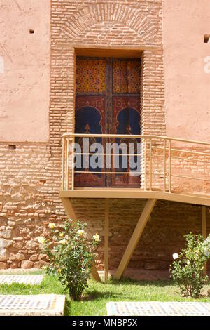 Les Tombeaux Saadiens sont des sépulcres à Marrakech, Maroc, la date à laquelle l'époque de la dynastie saadienne Sultan Ahmad al-Mansur Banque D'Images