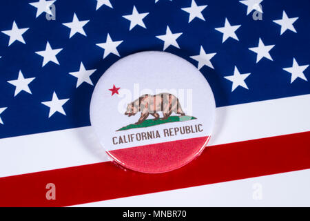 Londres, Royaume-Uni - 27 avril 2018 : Le symbole de l'État de Californie, que l'on voit sur le drapeau des États-Unis d'Amérique, le 27 avril 2018. Banque D'Images