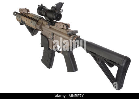 M4 carabine forces spéciales isolé sur fond blanc Banque D'Images
