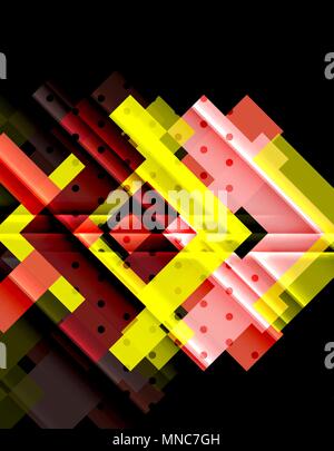Triangles colorés et des flèches sur fond sombre. Triangles colorés et des flèches sur fond sombre. Vector illustration Illustration de Vecteur