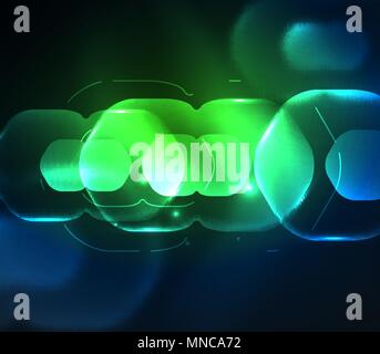 Hexagones transparente floue, sombre sur fond abstrait numérique. Hexagones transparente floue, sombre sur fond abstrait numérique. Entreprise moderne hi-tech ou toile ou papier peint présentation technologie Illustration de Vecteur