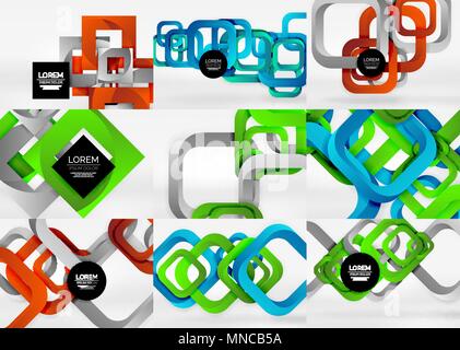 Ensemble de carrés 3d abstract origines. Ensemble de carrés 3d abstract origines. Vector abstract background Illustration de Vecteur