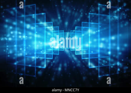 Résumé Contexte La technologie numérique, le cyberespace, l'arrière-plan arrière-plan de la technologie virtuelle Banque D'Images