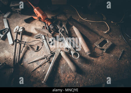 Menuiserie outils à main vintage Banque D'Images