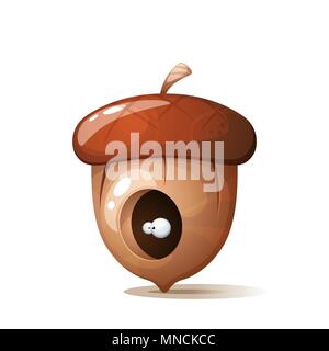 L'œil en trou d'acorn, écrous illustration Illustration de Vecteur