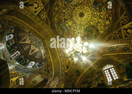 Isfahan, Iran - 15 octobre 2017 : fresque arménienne dans la cathédrale de Vank. Banque D'Images