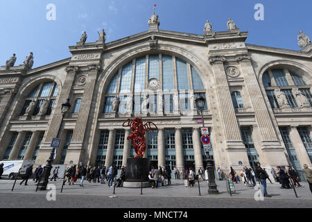 Paris Gare du Nord, les sites de Paris, Paris, France, 15 mai 2018, photo de Richard Goldschmidt Banque D'Images