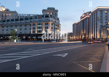 La place du théâtre de Moscou, Russie Teatral'nyy Proyezd Banque D'Images