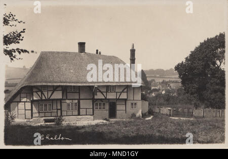 Vintage Photo du Red Lion Public House, Chalton, Hampshire, England, UK Banque D'Images