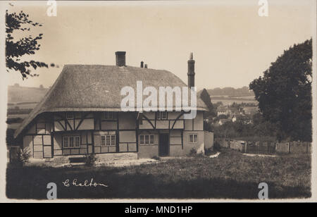 Vintage Photo du Red Lion Public House, Chalton, Hampshire, England, UK Banque D'Images