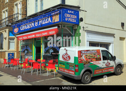 Cfq Chicken & Pizza, Plats à emporter, café, Hunstanton, Norfolk, UK, restauration rapide, Banque D'Images