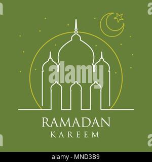 Ramadan Kareem musulmane Vector Illustration Graphic Design symbole Carte de Vœux Illustration de Vecteur